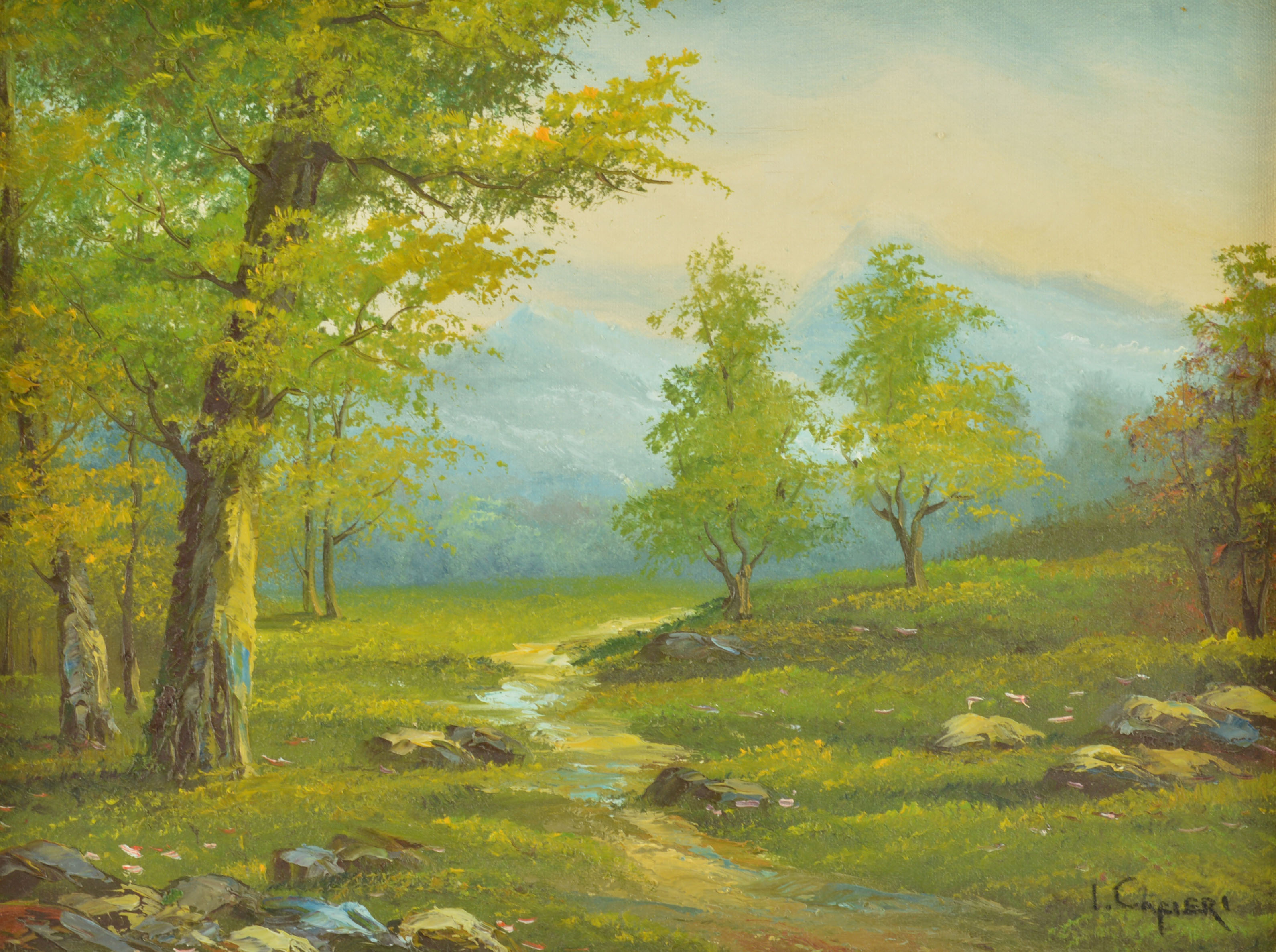 Original Oil Painting on Canvas by I. Cafieri