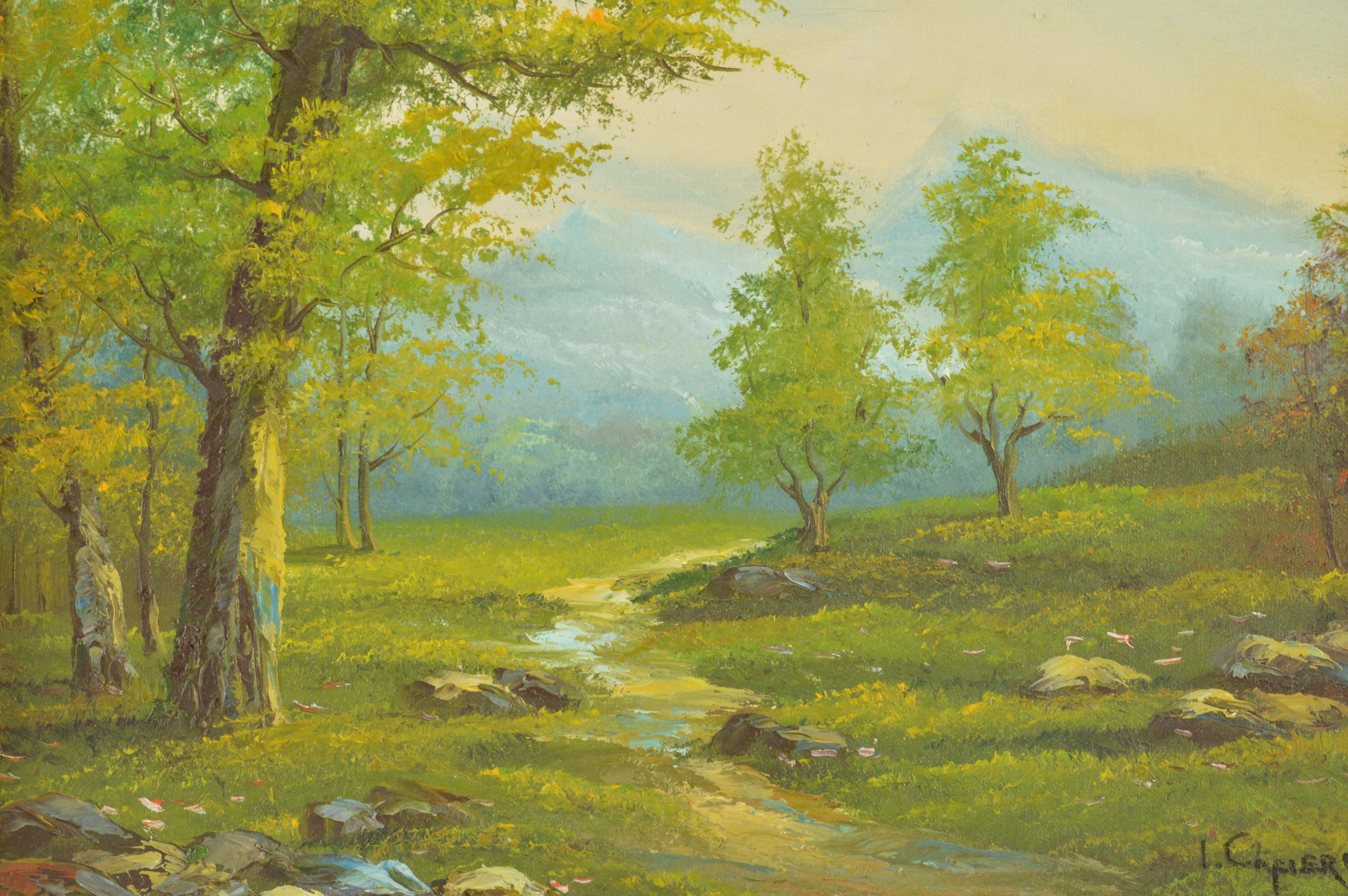 Original Oil Painting on Canvas by I. Cafieri