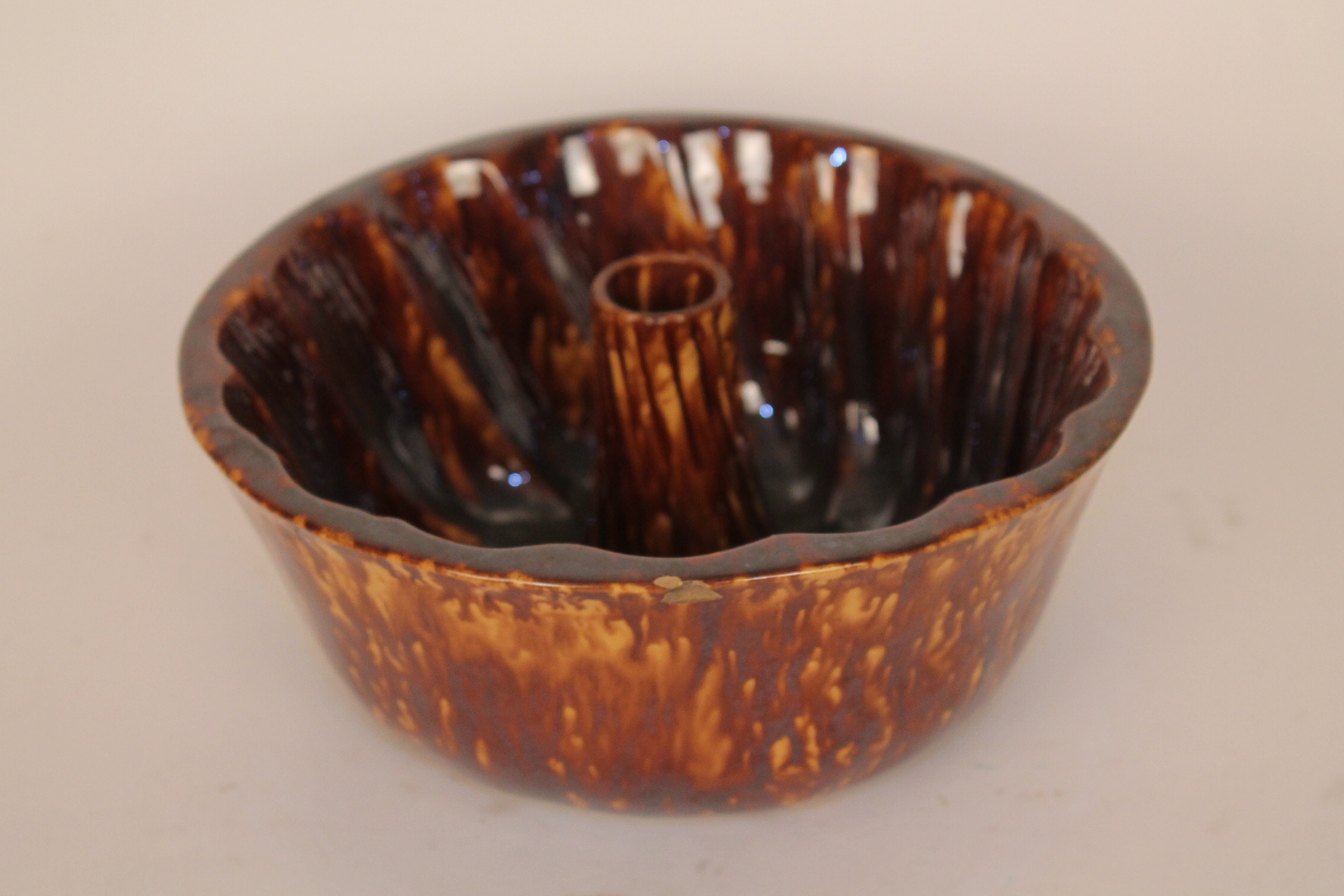 Three Rockingham Bennington Stoneware Pieces