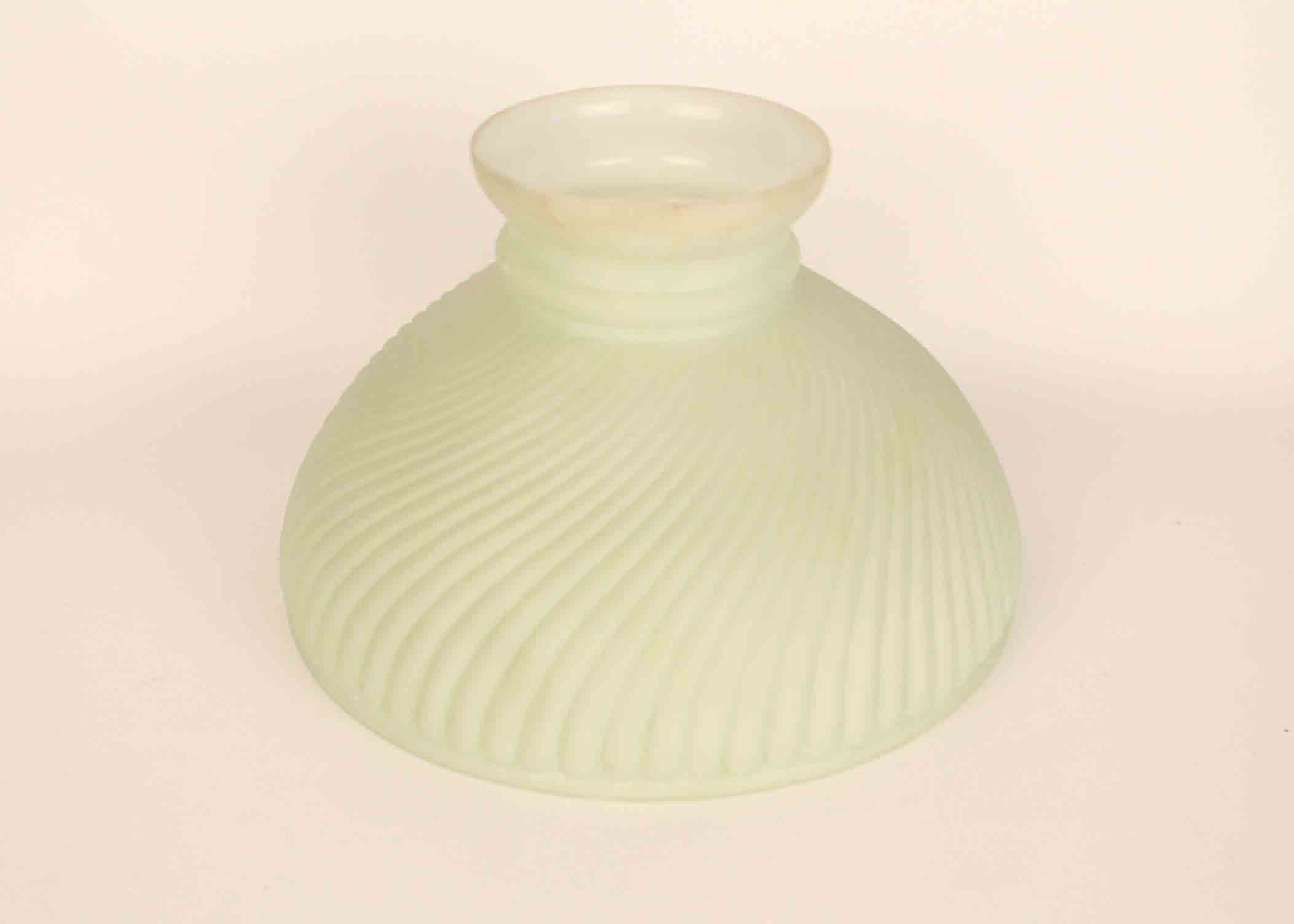 Trio of Unique Vintage Colored Glass Lampshades