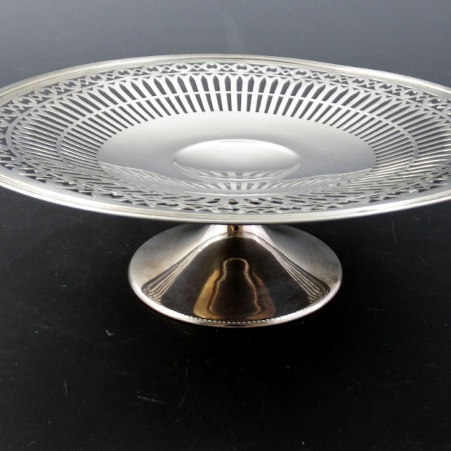 Neoclassic Design Sterling Silver Cake Stand