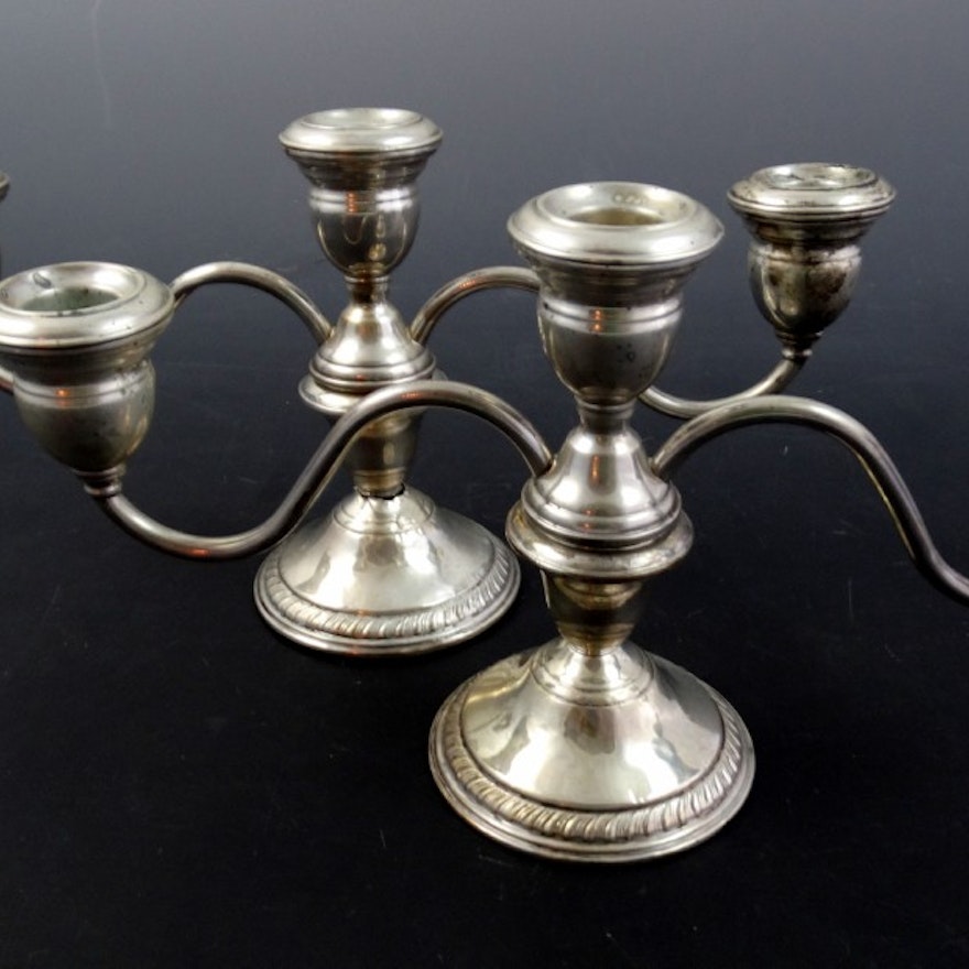 Wallace Weighted Sterling Candelabra Pair