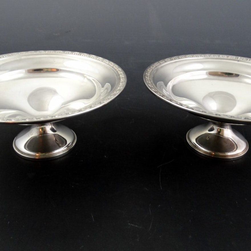 Weighted Sterling Compote Pair Mueck-Cary Co. 