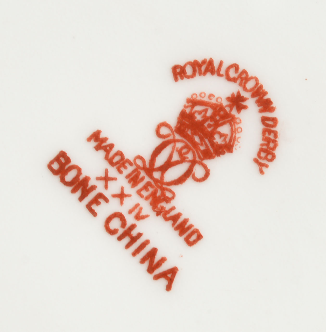 Royal Crown Derby English Bone China Red Aves Pattern Dish Set