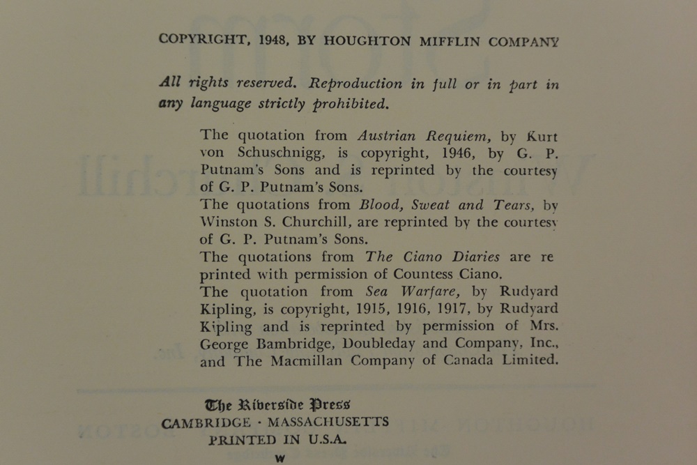 Winston Churchill's "The Second World War"