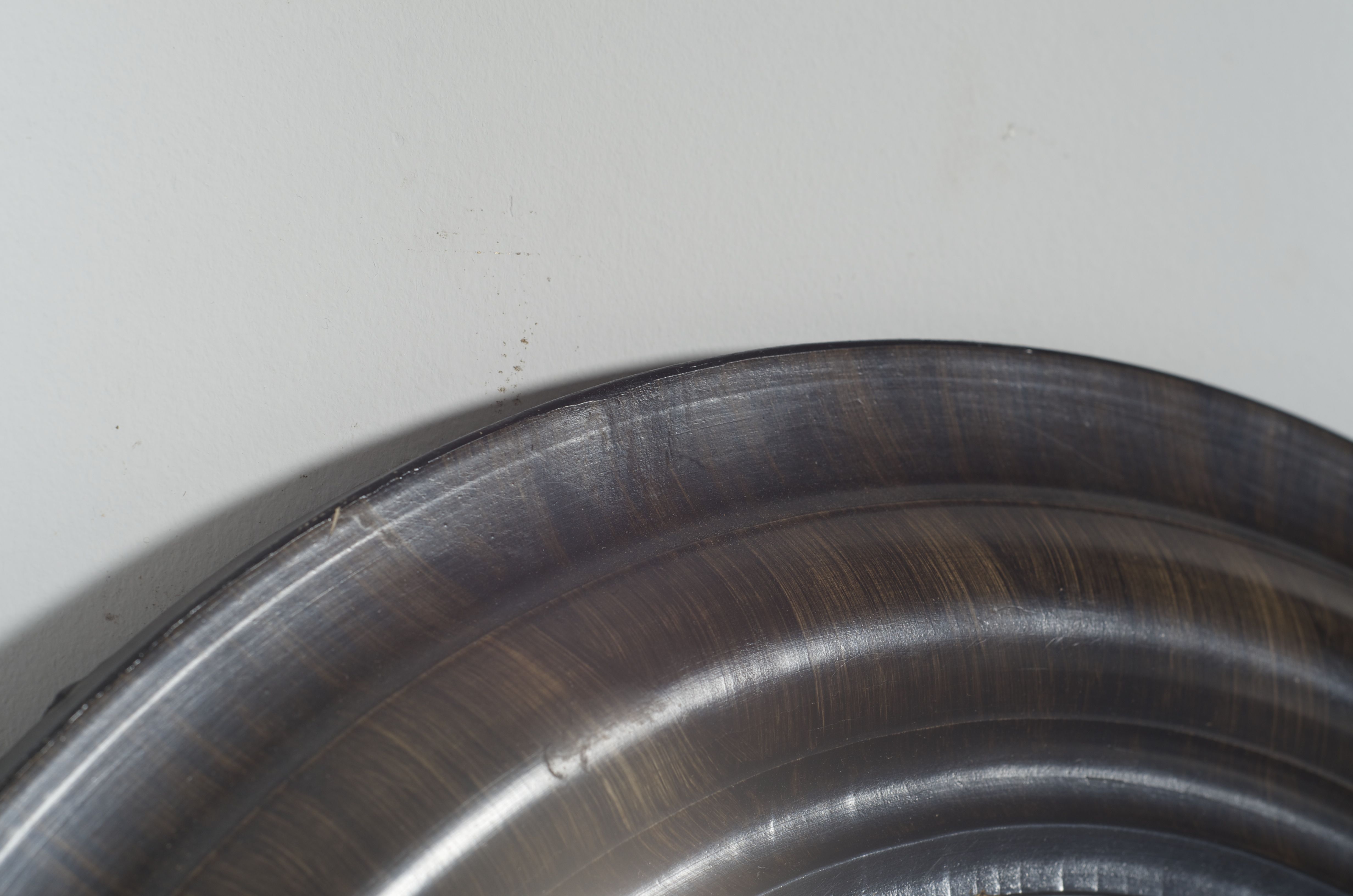 Vintage Oval Wood Framed Mirror