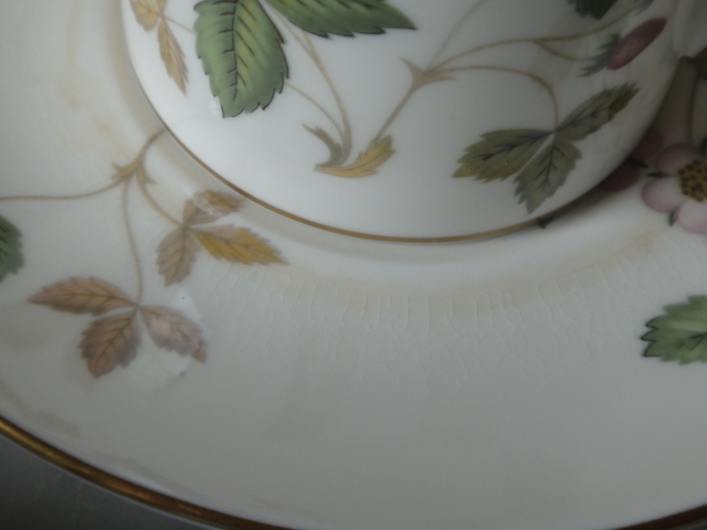 Wedgwood "Wild Strawberry" Demitasse Cup and Saucer Sets