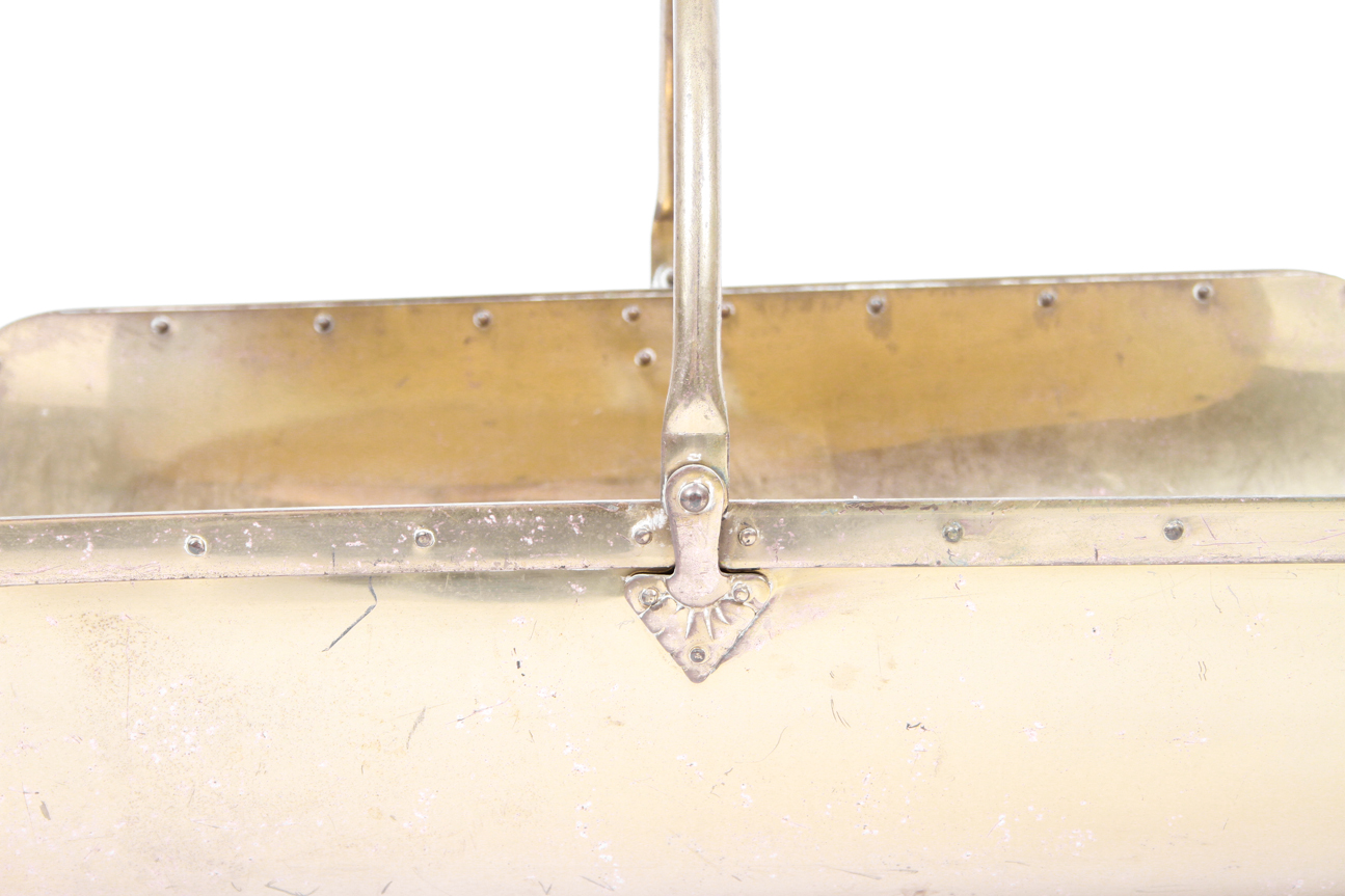 Vintage Brass Fireplace Wood Carrier