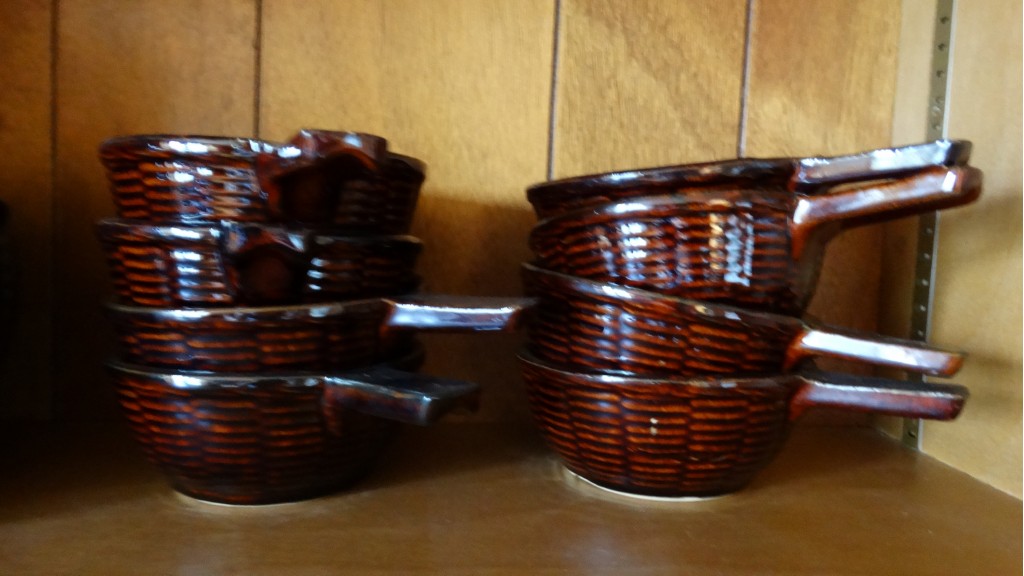 Vintage Brown Glaze Pottery Shelf Lot