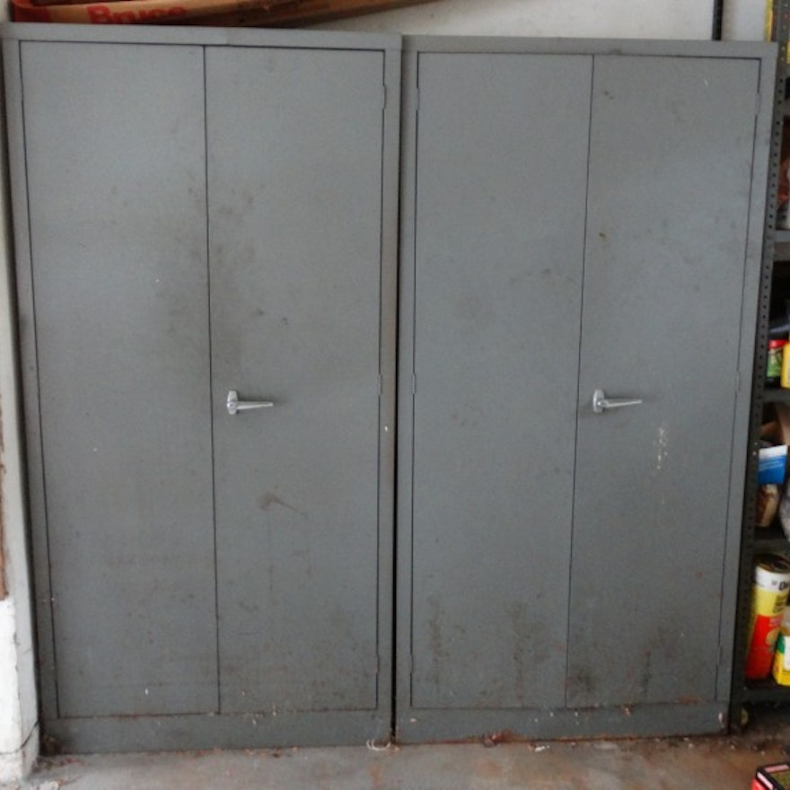 Grey Metal Utility Cabinet