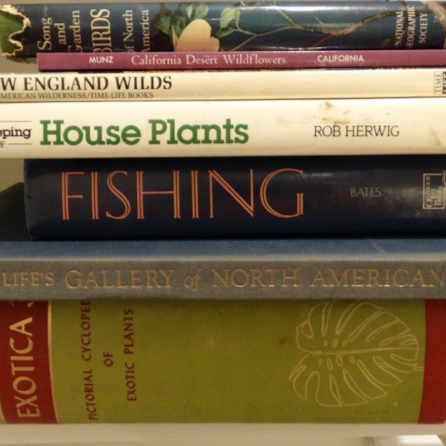 Coffee Table Size Plant and Nature Books
