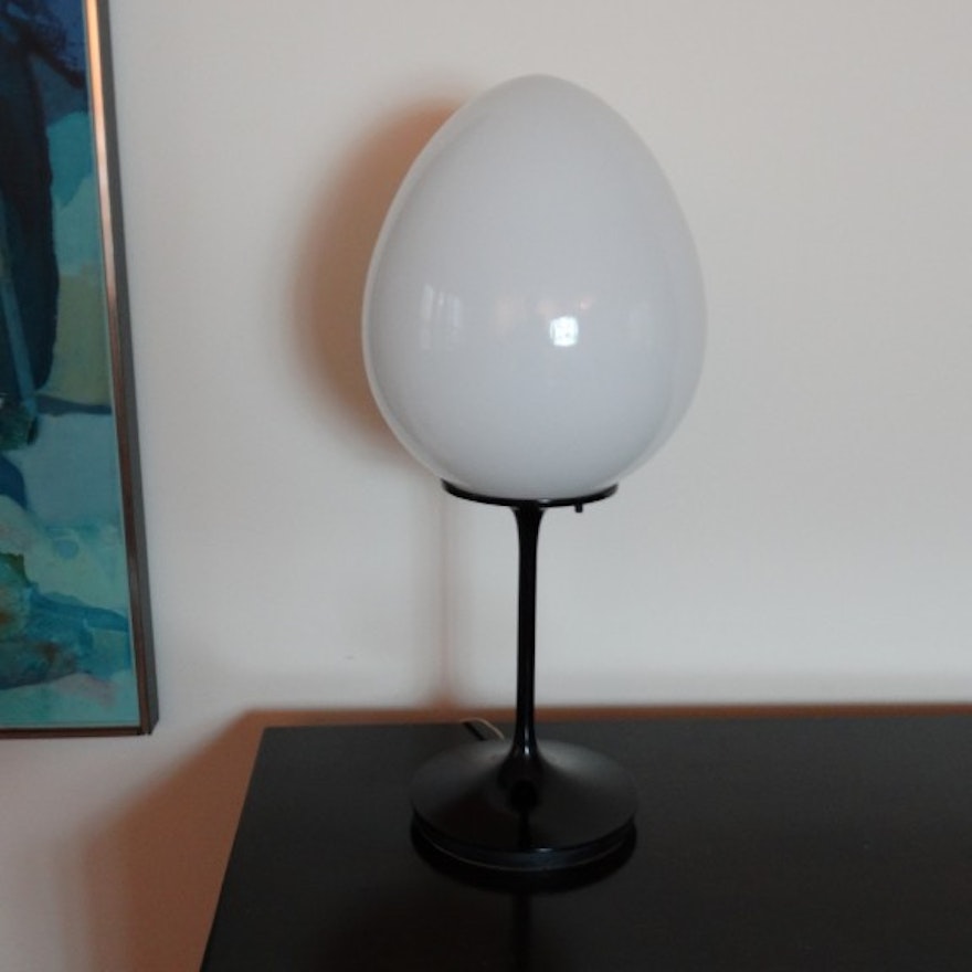 Mid Century Egg Shaped Lamp