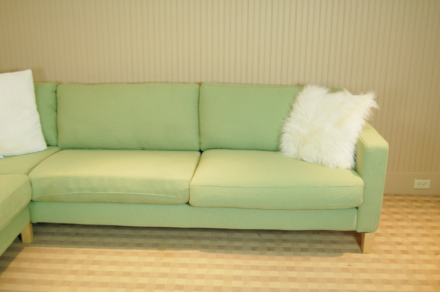 Ikea Karlstad Spring Green Corner Sofa