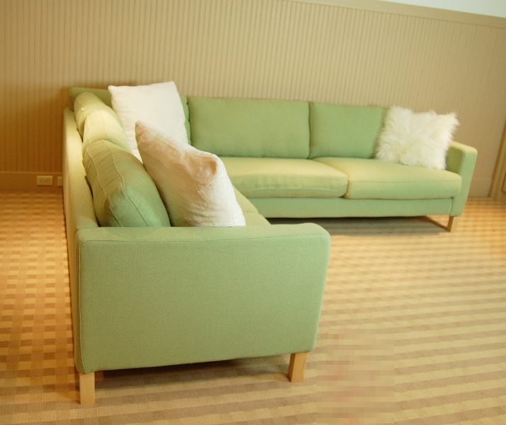 Ikea Karlstad Spring Green Corner Sofa