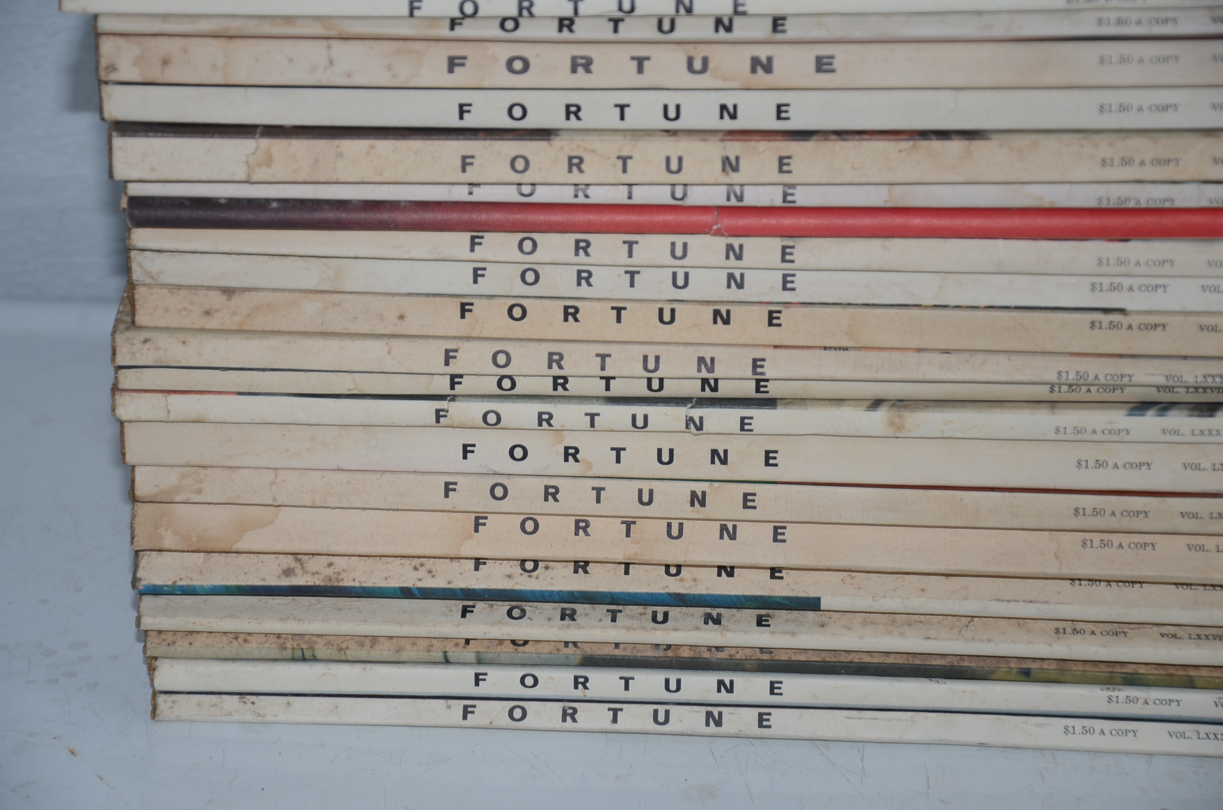 Lot of Thirty Vintage "Fortune" Magazines from 1966-1970