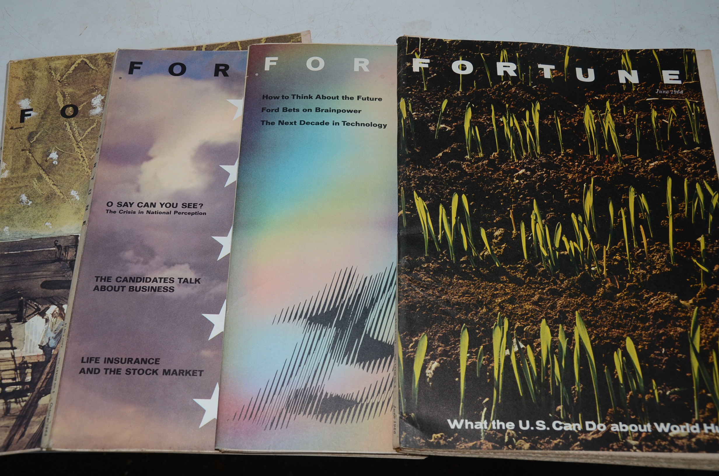 Lot of Thirty Vintage "Fortune" Magazines from 1966-1970