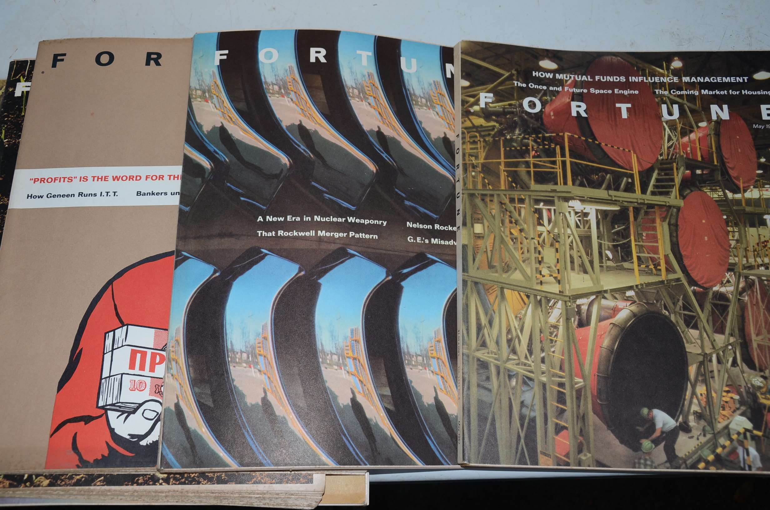 Lot of Thirty Vintage "Fortune" Magazines from 1966-1970