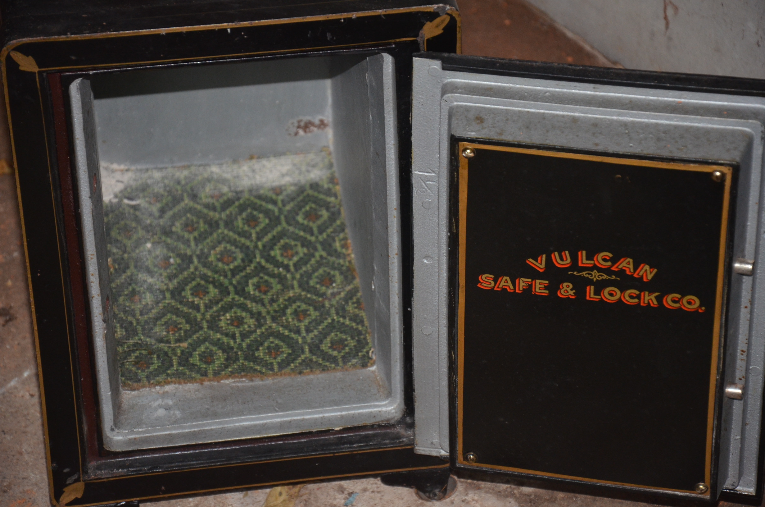 Antique Cast Iron Safe by Vulcan Safe & Lock Co. in Dayton, Ohio