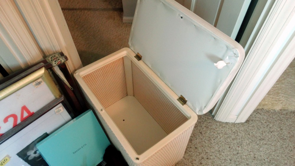 Miscellaneous Household Items Including Hamper and Comforters