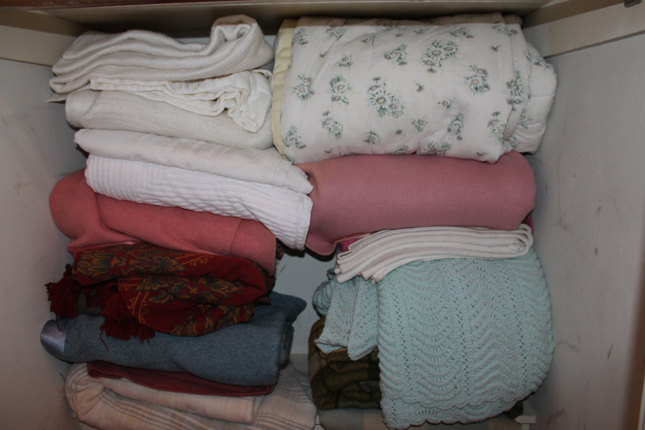 Closet Lot of Vintage Blankets