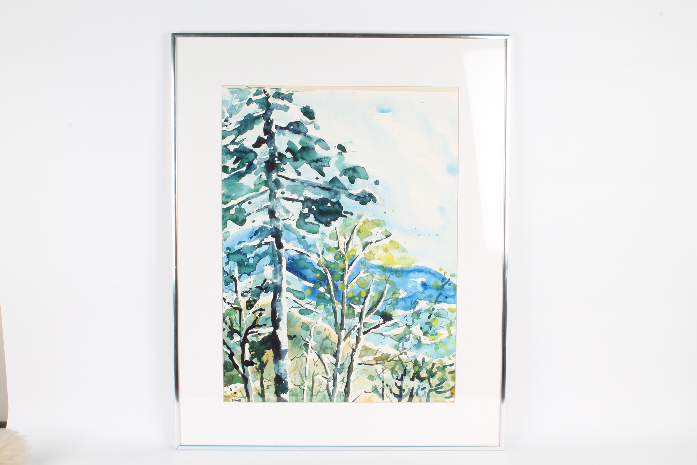 Signed Watercolor "Mountain Pine" by Artist John H. Behling