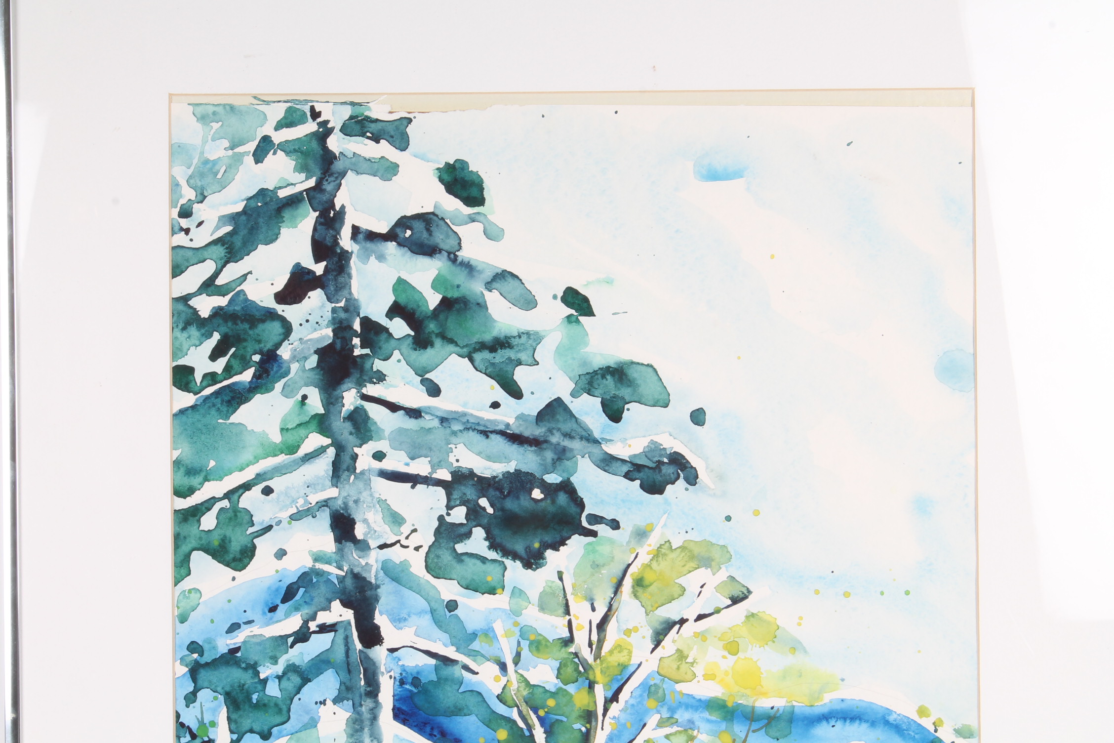 Signed Watercolor "Mountain Pine" by Artist John H. Behling