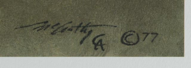 Hand Signed Frank C. McCarthy "Night Crossing" Photo Offset Print