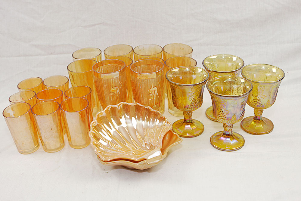 Orange Carnival Glass