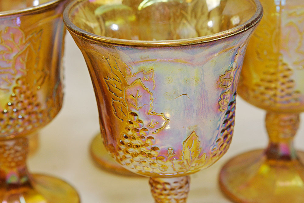 Orange Carnival Glass