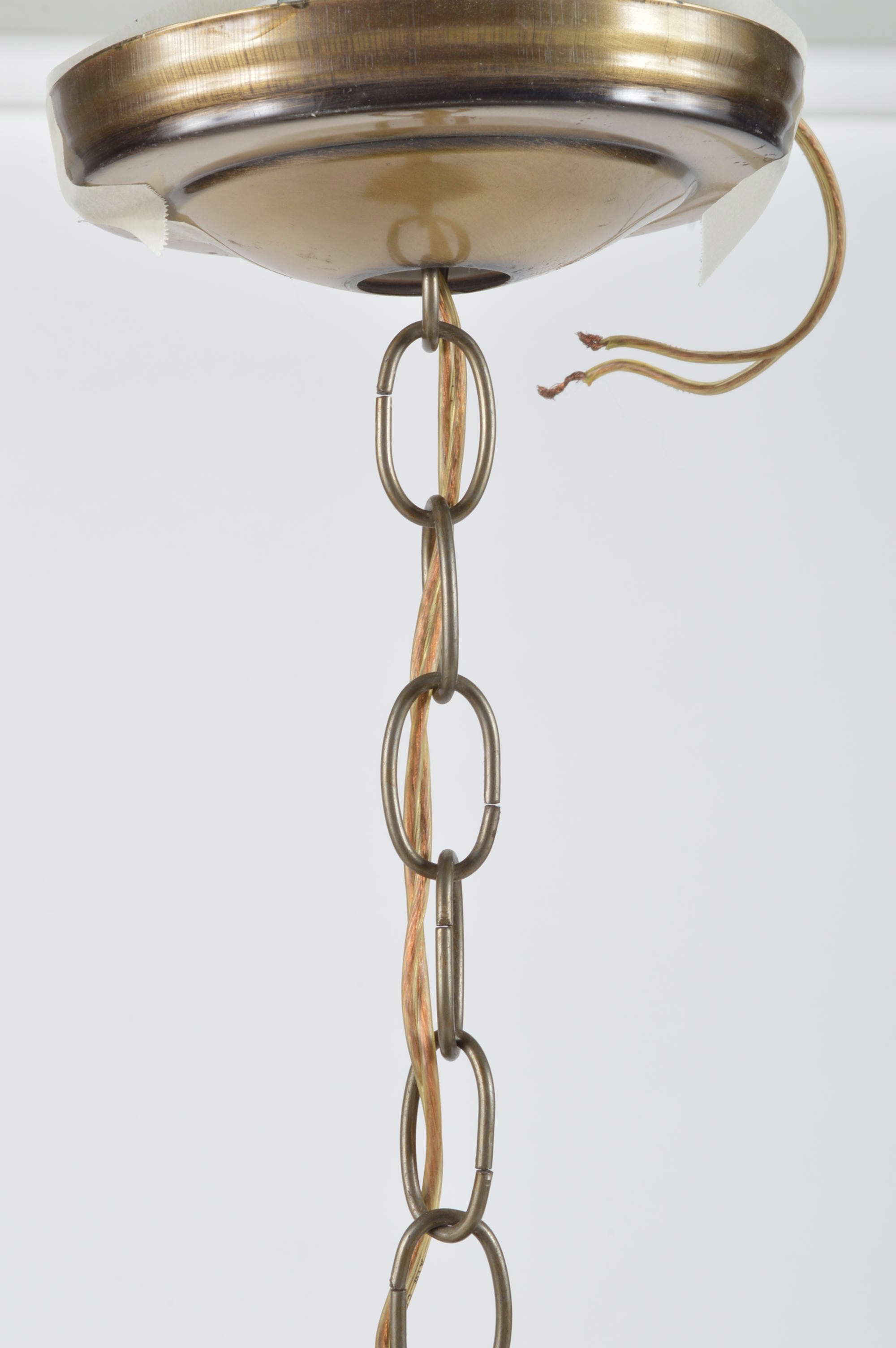 A Hanging Stained Glass Light Fixture