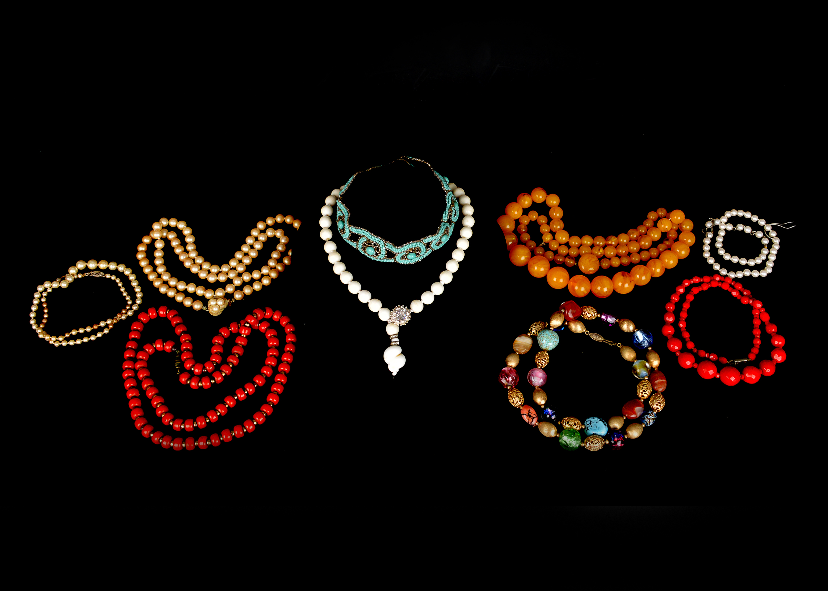Vintage Beaded Necklaces and Parts