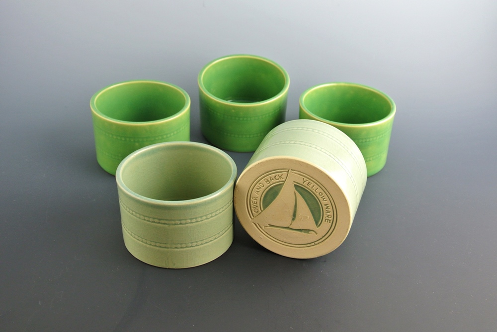 Antique Over and Back Yellow Ware Bowls EBTH