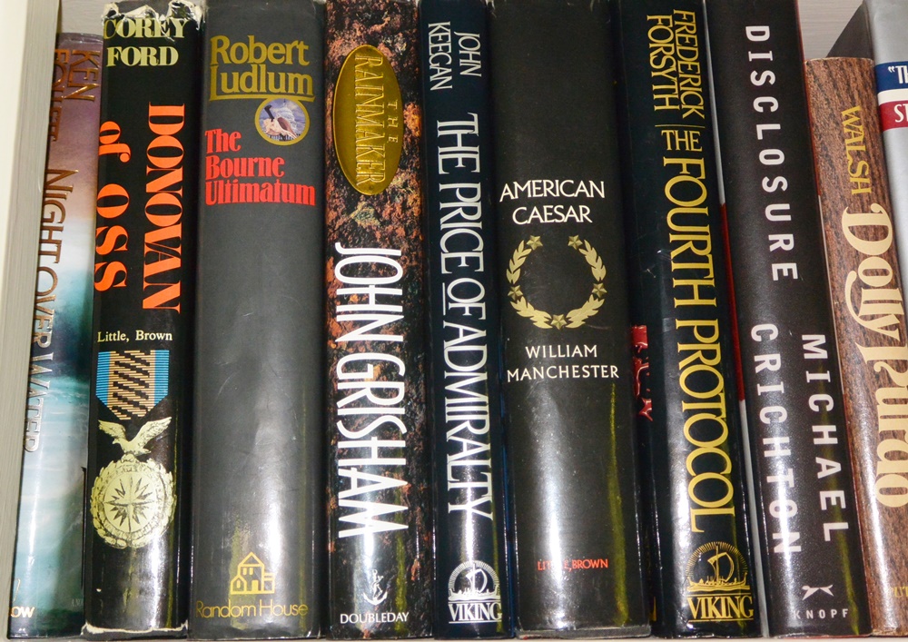 Three Bookshelves of Older and Modern Novels