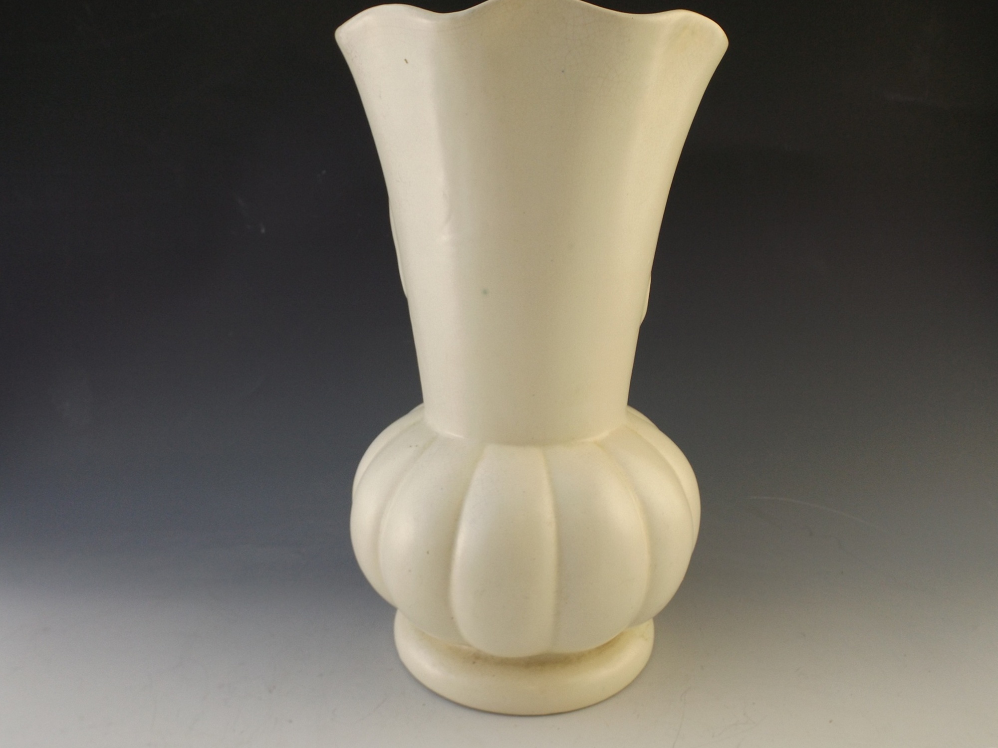 Red Wing Pottery Vase with Magnolia Blossom