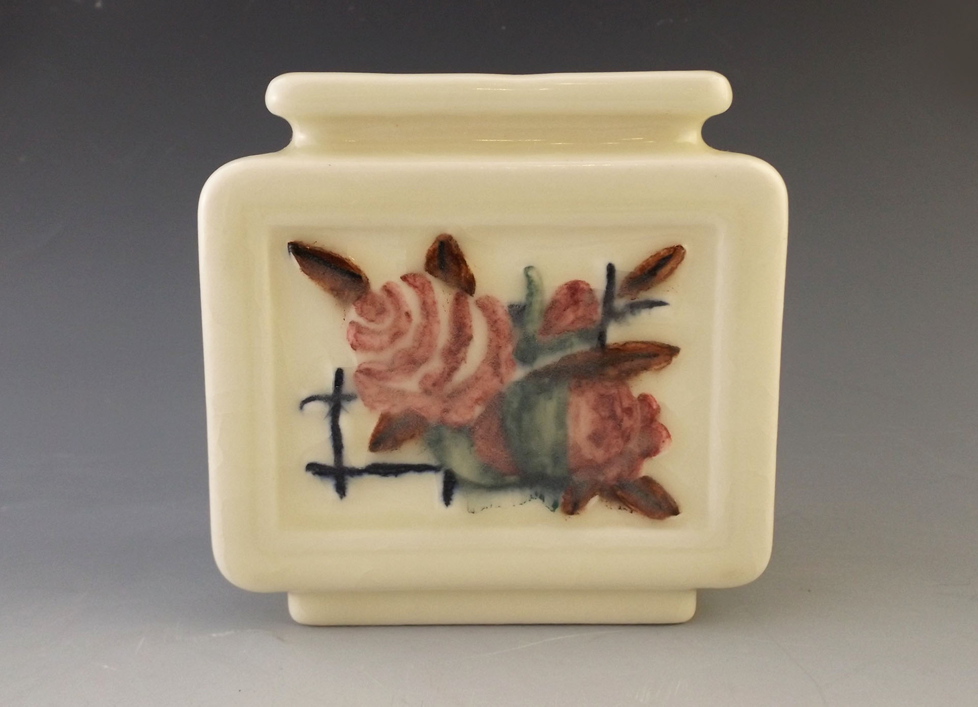 1946 Rookwood Pottery Vase with Roses
