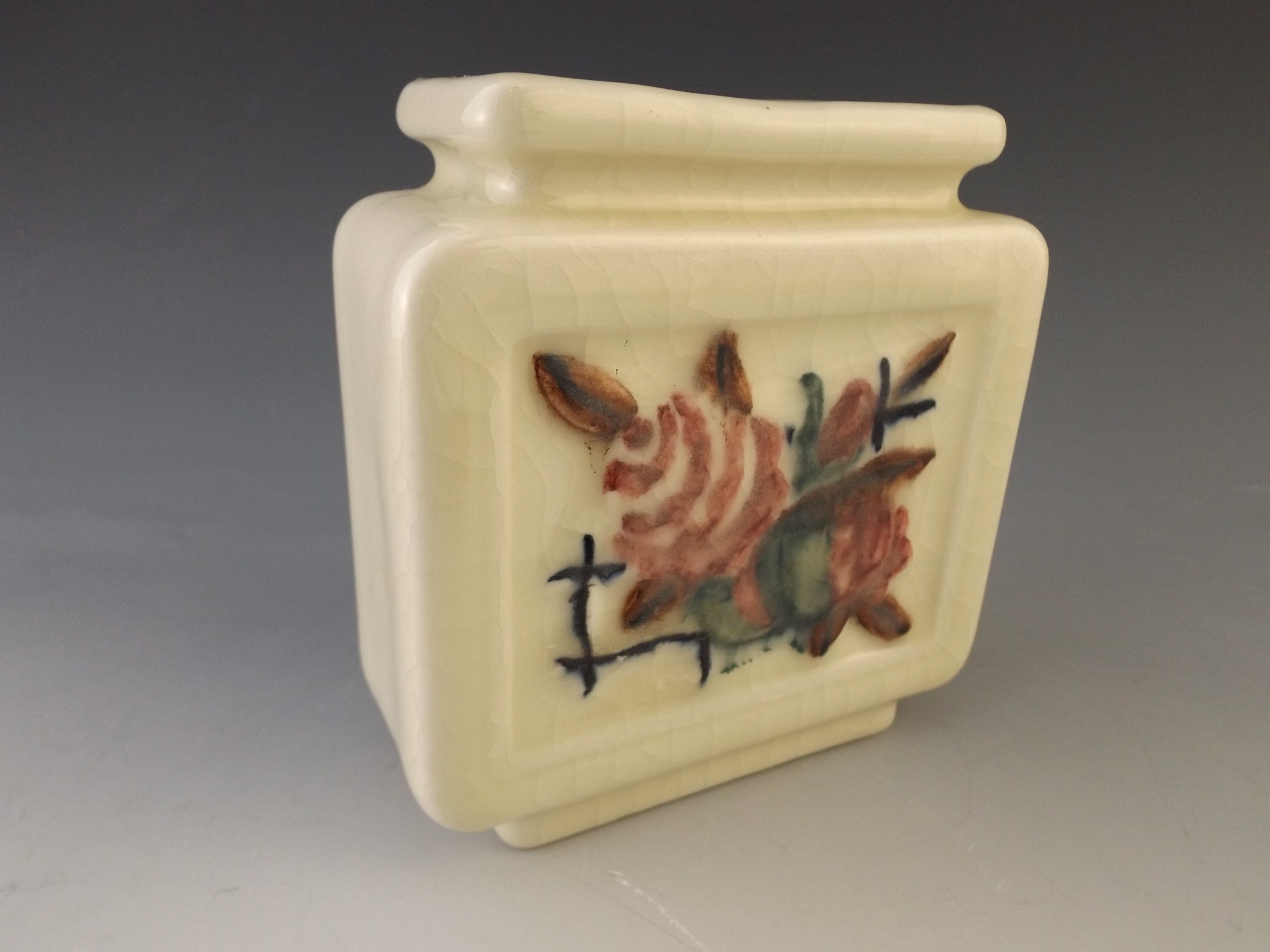 1946 Rookwood Pottery Vase with Roses