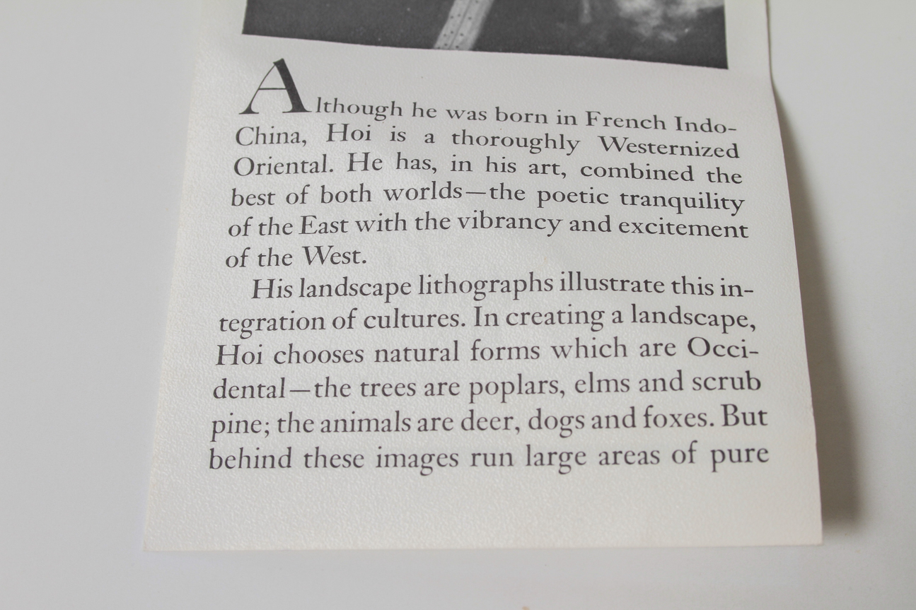 Signed Hoi Lithograph