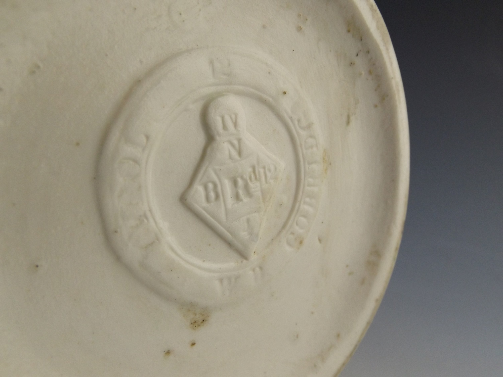 English 'Tyrol' Ceramic Ewer with Pewter Lid, circa 1864