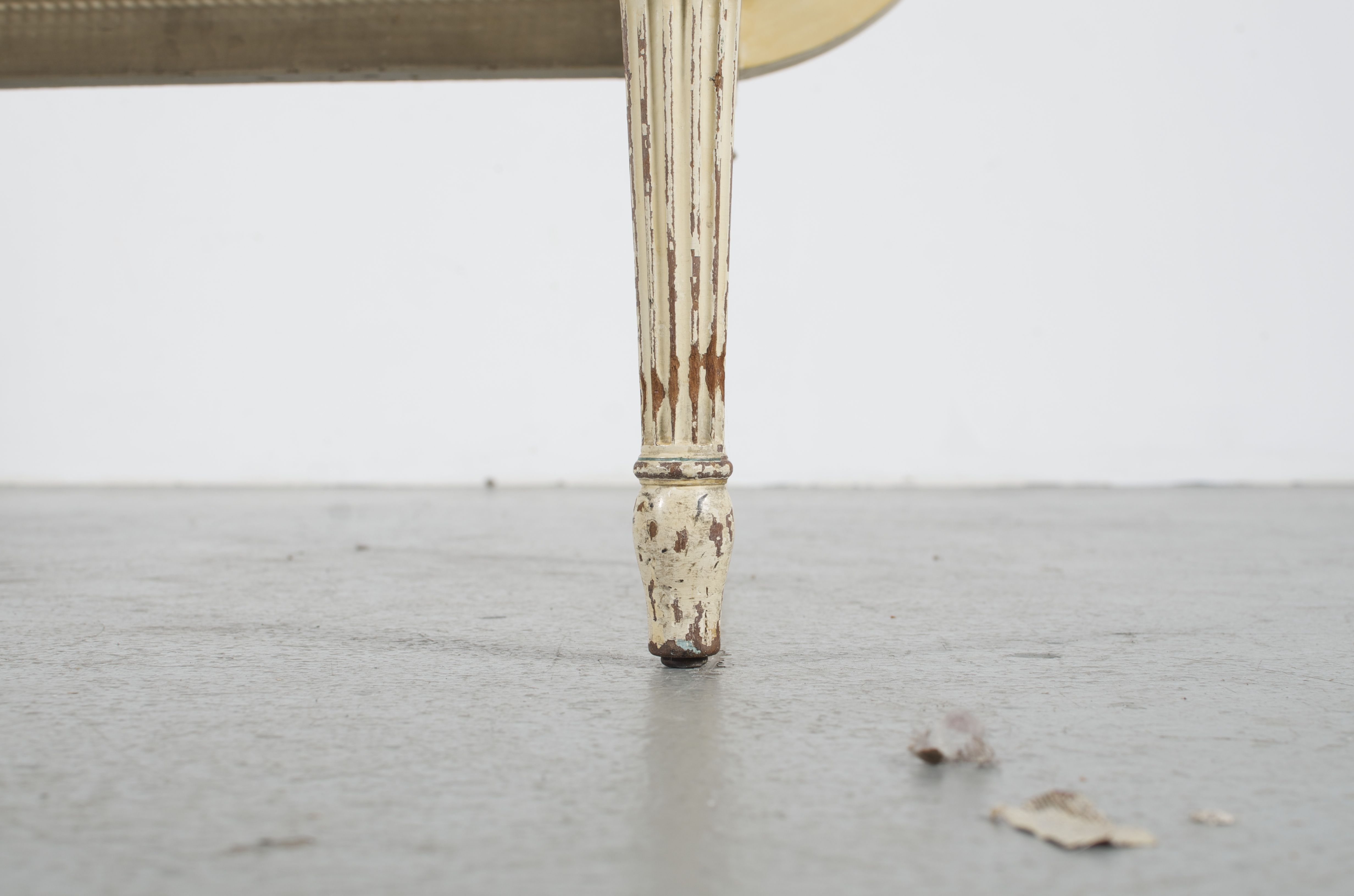 French Cane Chaise Lounge in Louis XVI Style