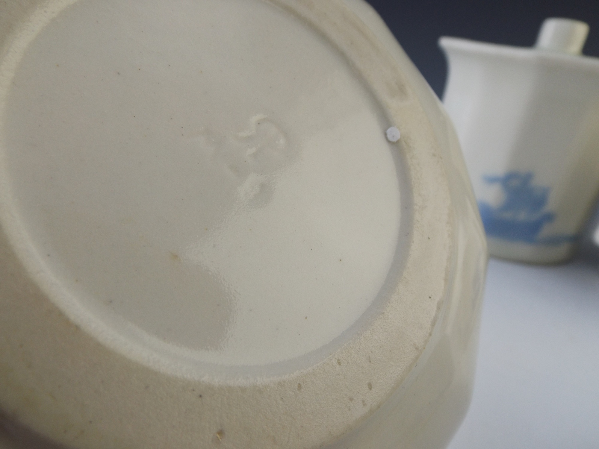 Rookwood Pottery Blue Ship Tea Set 