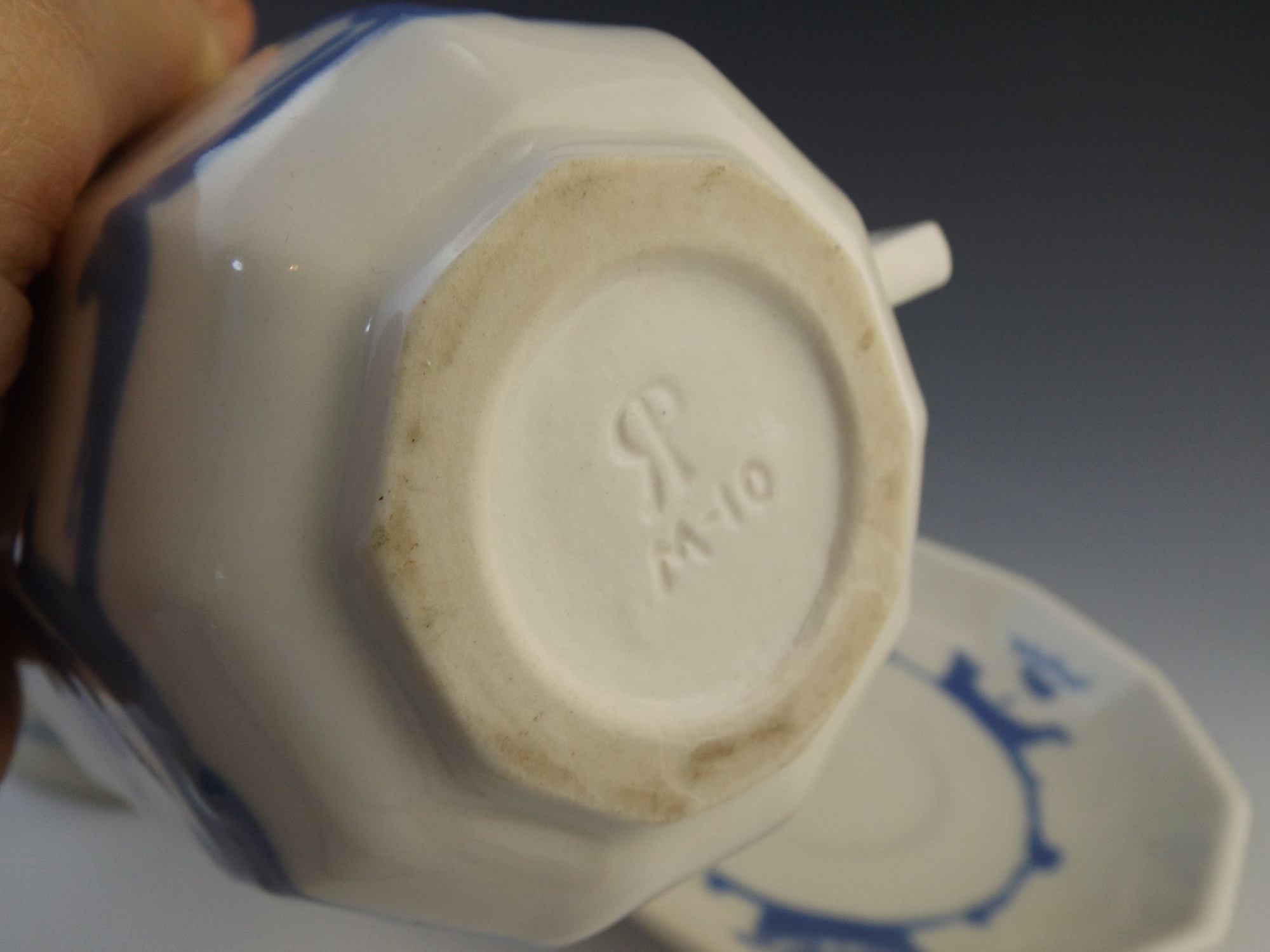 Rookwood Pottery Blue Ship Tea Set 