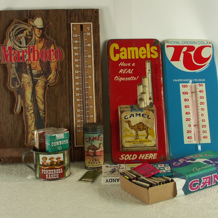 Lot of Tobacciana Collectibles and Advertising