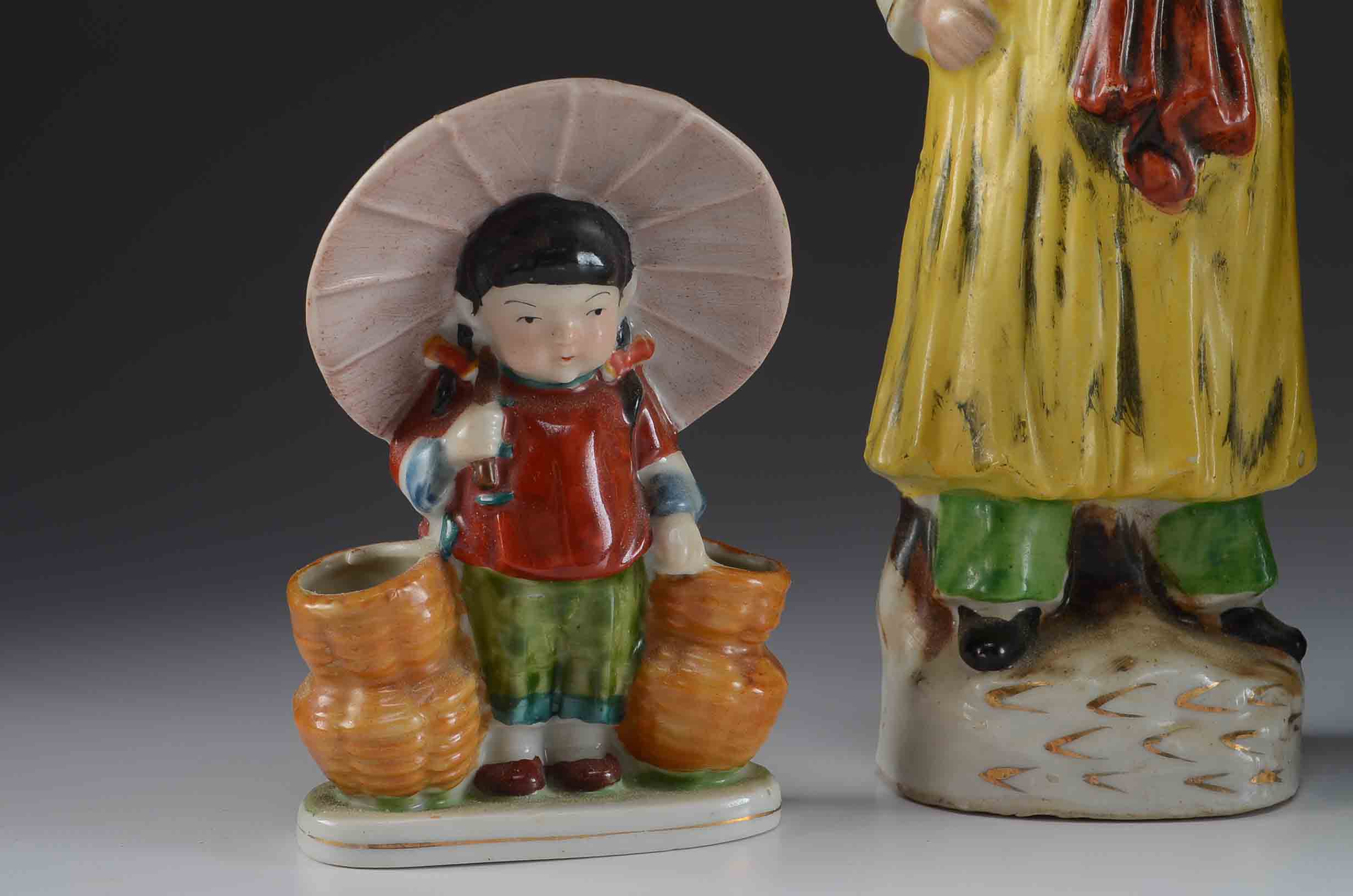 Eight Figurines Made in Occupied Japan