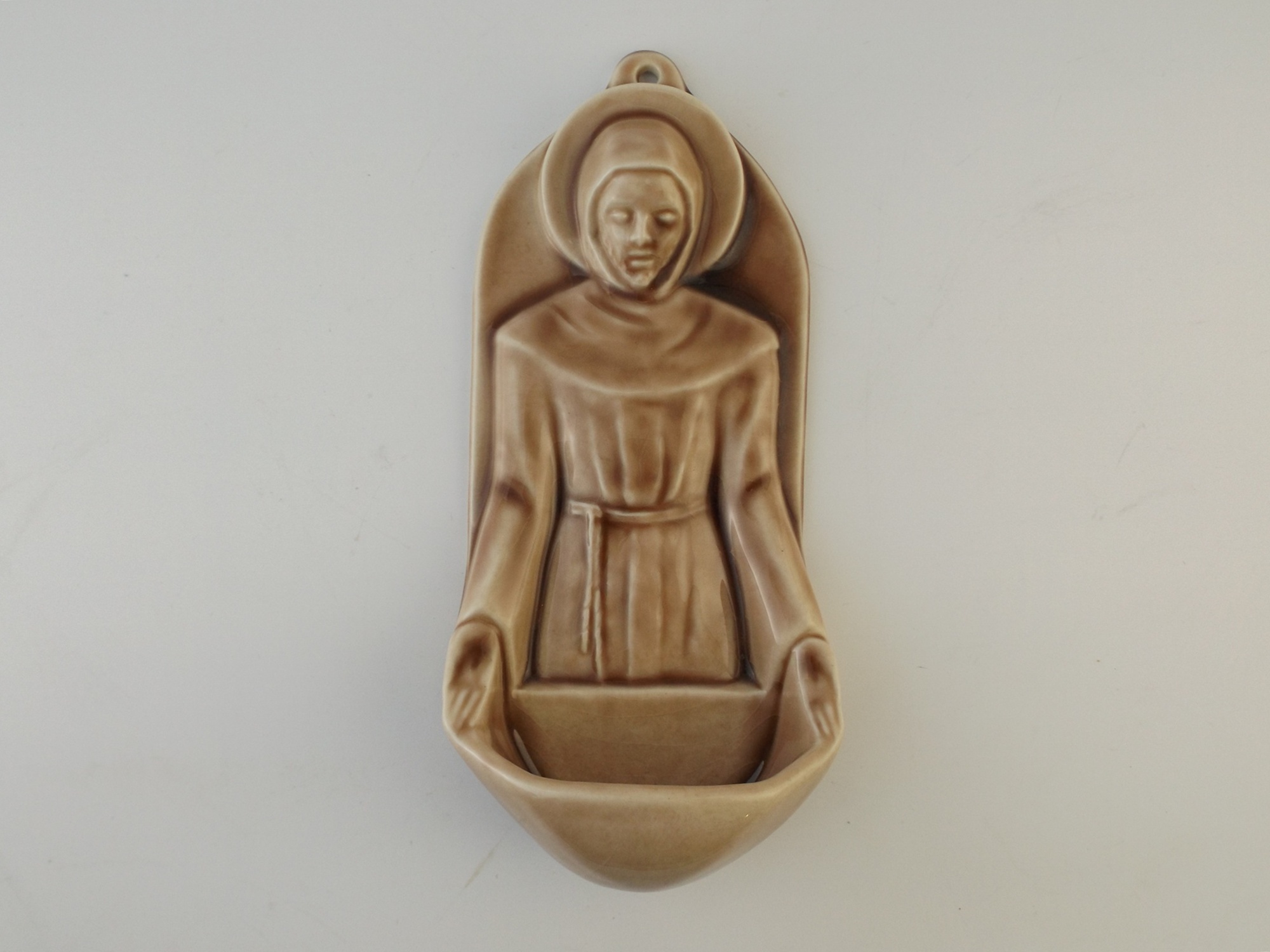 1947 Rookwood Pottery St. Francis Holy Water Font