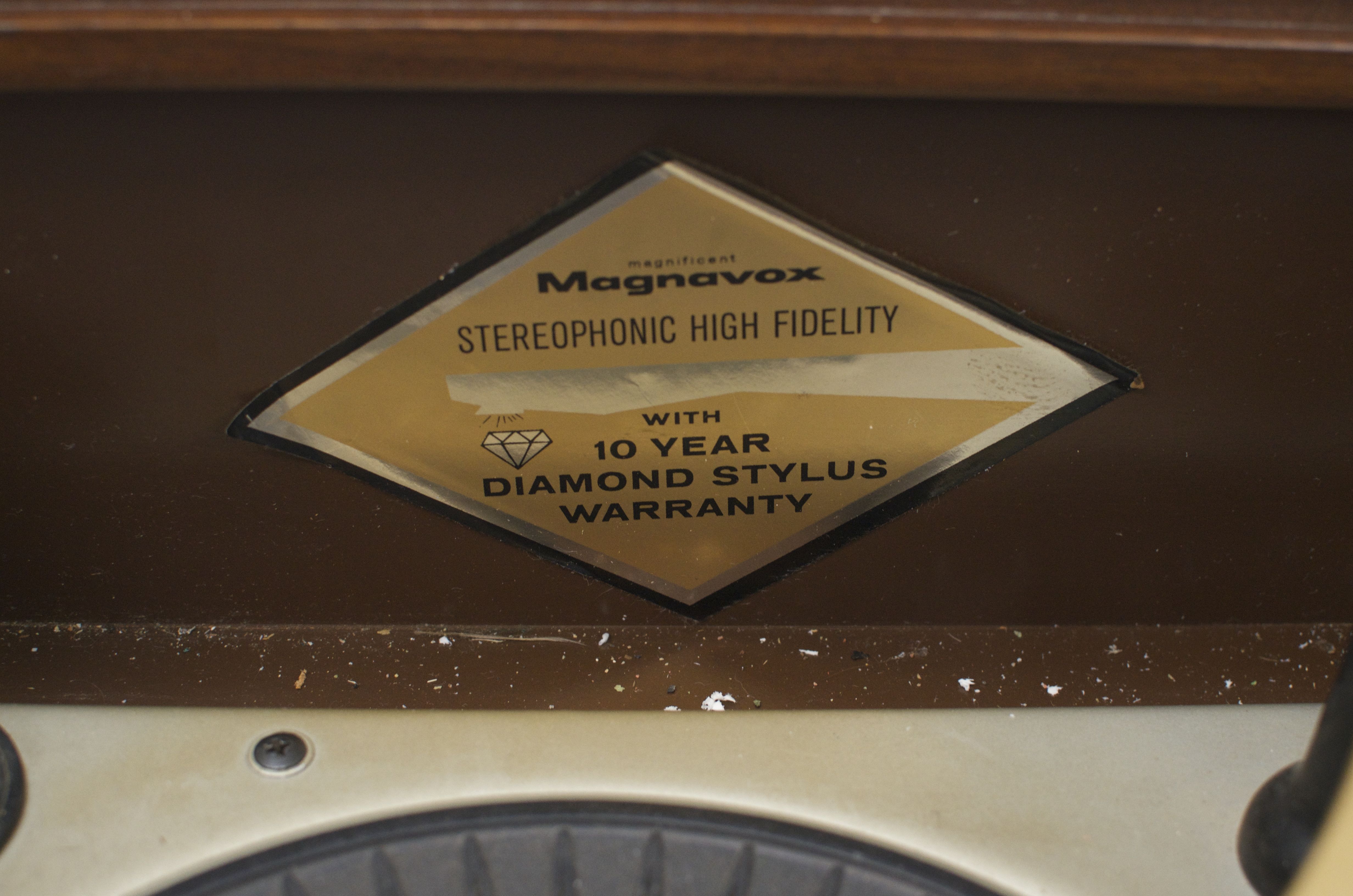 Vintage Magnavox Console Stereo Turntable Cabinet