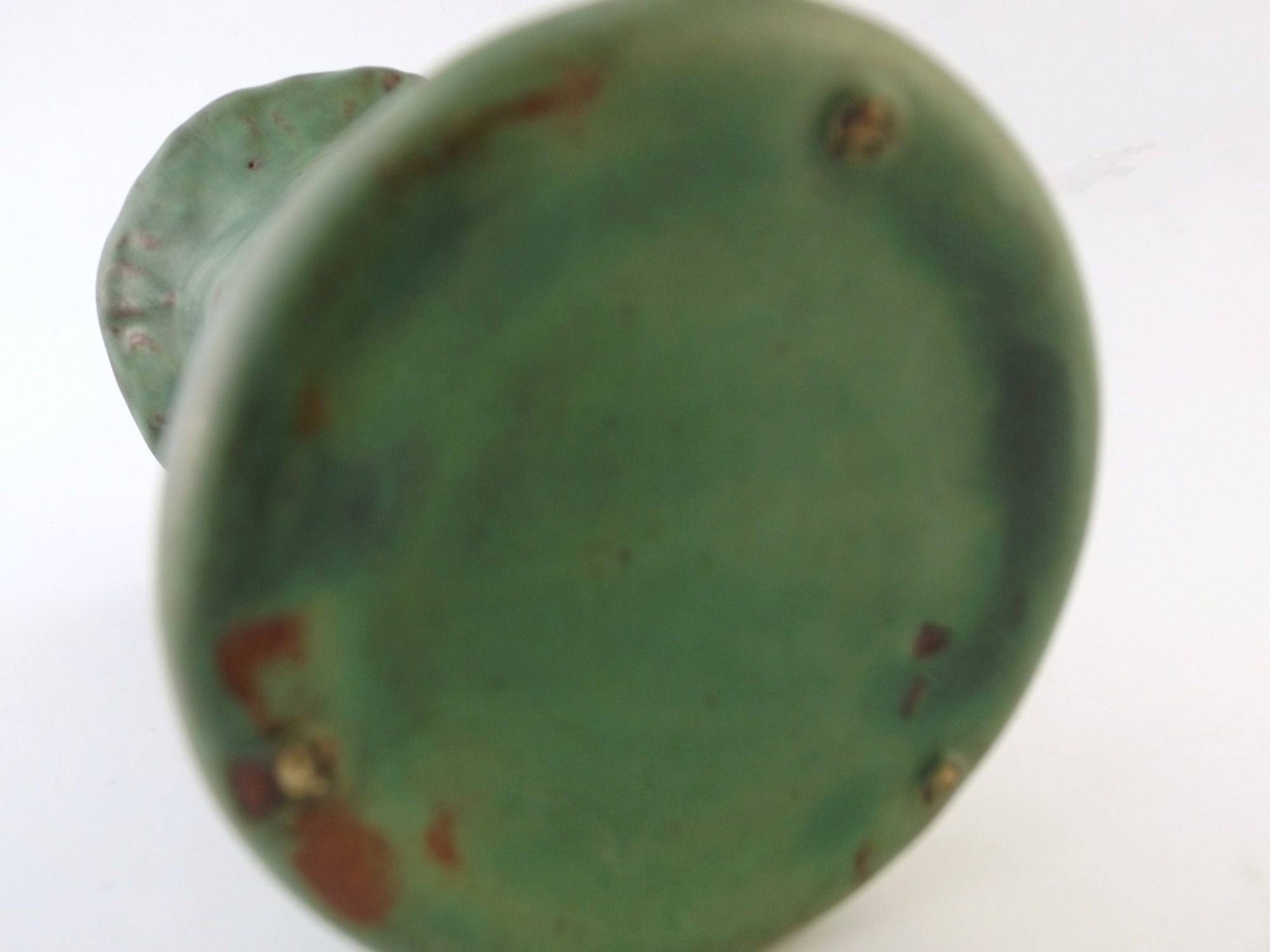 Flared Pottery Vase with Geometric Patterning
