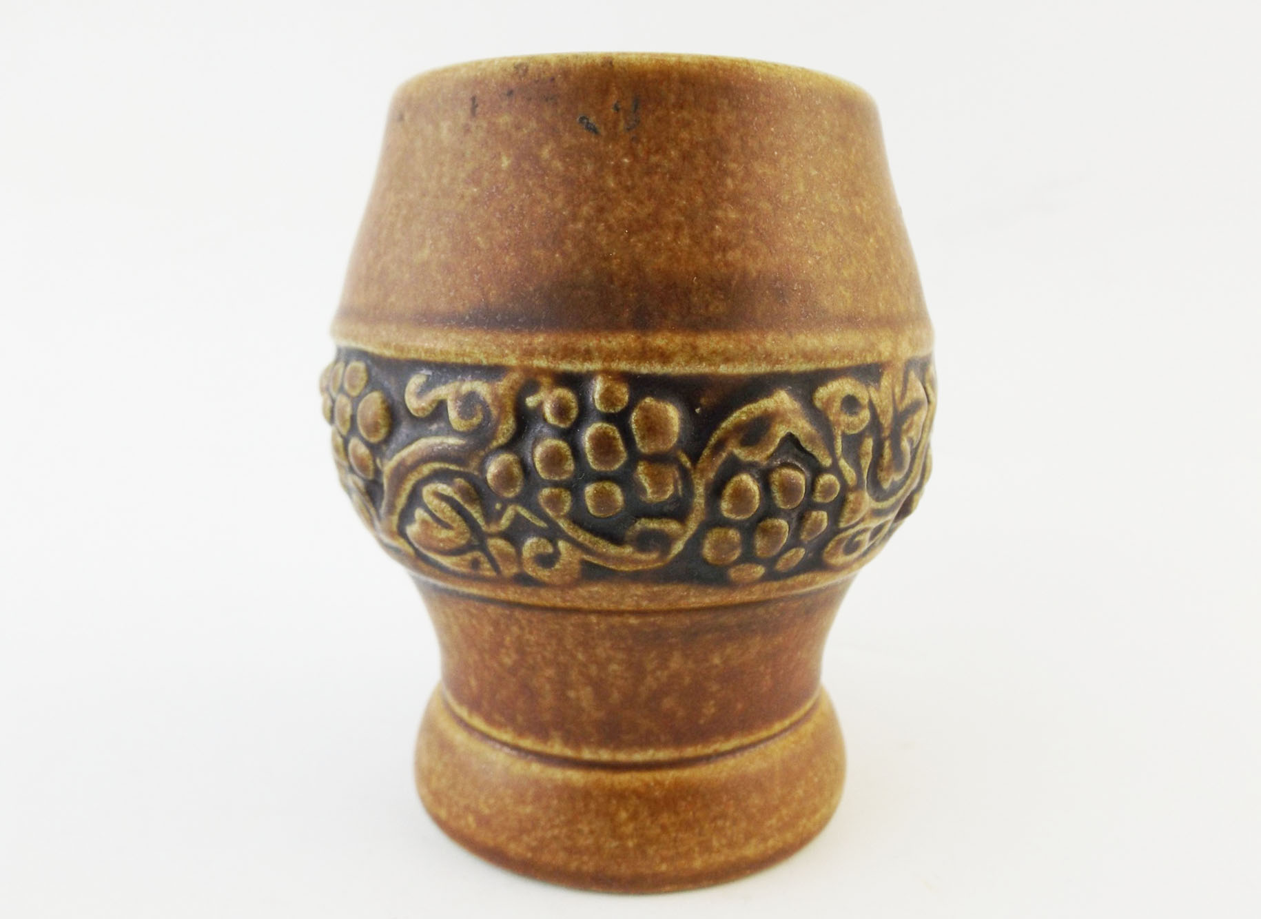 Western German Pottery Cup with Grapevine Border