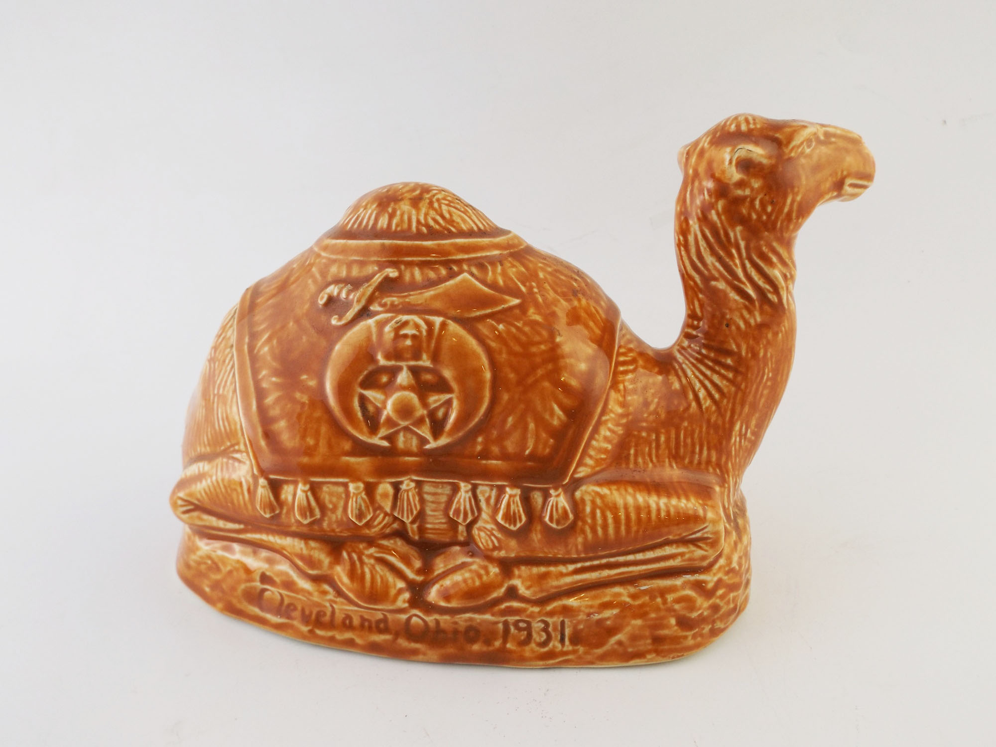 1931 Masonic Camel Ceramic Figural