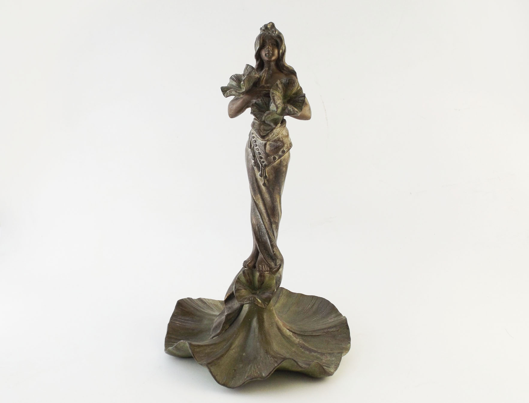 Art Nouveau Bronze Maiden Figurine