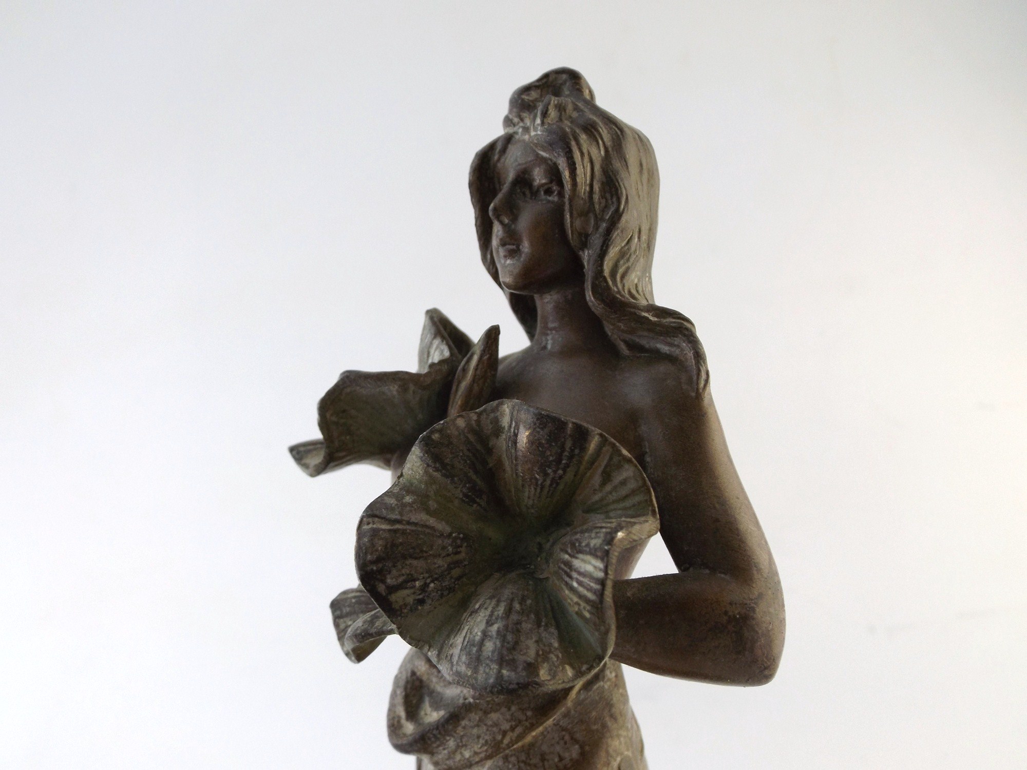 Art Nouveau Bronze Maiden Figurine